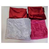 4 Pieces of Velour Fabric - SEE PICS for Size