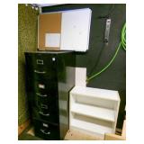 4 drawer Metal File cabinet, Storage Shelves