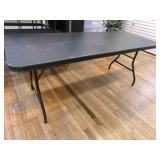 Black Plastic 6ft folding Table