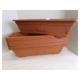 12 Plastic Flower Planter Boxes 21"x7"