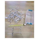 50 White Slatwall Hooks