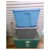 3 Storage Totes w/lids