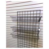 3 Gridwall only Baskets-24"x 12"--grid wall not in