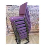 8 Cloth Covered Chairs-Event Seating w/rolling rac