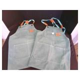 2 Tosewever Canvas Cross Back Apron w/pockets