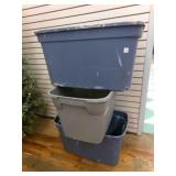 3 larger totes without lids