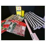 Giant Christmas Gift Bags, Robe boxes, table cloth