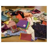 Quilting Fabric Remnants-Lg piece white backing