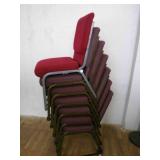 7 chairs w/rolling stand