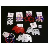 Red White & Blue Patriotic Earrings & Bracelets