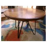 Round Wood Hairpin Table 45"x30" tall-sturdy