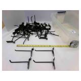 50 Black Slatwall Hooks