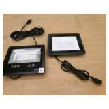 2 LED lights-9"x7" power on-look never used