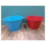 2-metal tubs 16"x10" tall