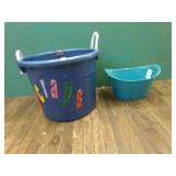2- Plastic storage tubs