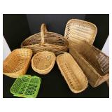 7 wicker baskets