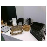 Desk Organizational baskets, tubs, trays, organize