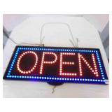 LED OPEN sign 11"x27"-powers on