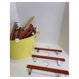 Pants Hangers & Yellow metal Tub