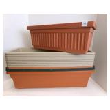 13 Plastic Flower Planter Boxes 21"x7"
