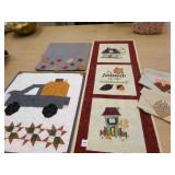Fall 18"x19" Quilted wall hanging, applique wall