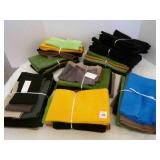 9 bundles of wool fabric