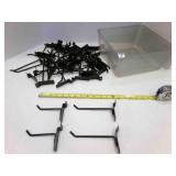 50 Black Slatwall Hooks