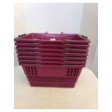 7 Purple Hand Held Shopping Baskets