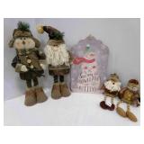 Christmas Cabin Woodsy Dï¿½cor-Santa Snowman