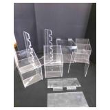 8 Assorted Acrylic Stands Displays-some are for