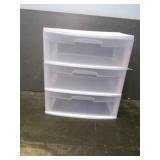 3 Drawer Plastic Sterilite storage 15"x22"x24"x