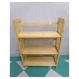 Foldable 3 shelf bookcase 27ï¿½"x11"x38"