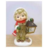 Vintage NapcoWear 10" Christmas Ceramic girl