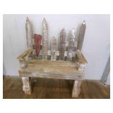 Rustic Wood Porch bench-34"x14"x43"