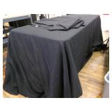 9-Black Banquet Table Cloths 90"x 156