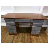 Wood Desk 5 drawers 23"x54"x30 drawers slide nice