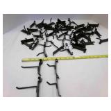 50 Black Gridwall Hooks