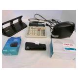 Office Desk items, hole punch, Electric stapler