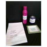 2 Caus Insulated Drinks, Wise Sayings Porcelain Tr