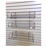 3-Gridwall & Slatwall shelving 24"x 6"