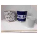 3 Ceramic Flower Pots