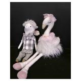 Cute Llama & Flamingo stuffed animals--new