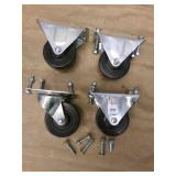 4 NEW caster Wheels, 3-4" rigid caster 1-4" swivel