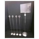 5 Clip Metal Sign holder stands 18" tall 4 picture