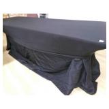 4 Large Black Table Cloths for 8 ft Table, 1-Stret