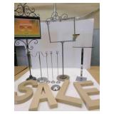 6 sign stand, 1-jewerly display, paper Mache SALE