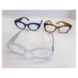 3 Fashion Reading Glasses,  all 2ï¿½0