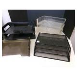 Desk Stacking Trays, 3 sets-metal and plastic