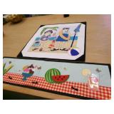 Summer time Quilted Applique Wall Hanging 24"x24"