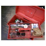 2 tool boxes-Black & Decker is empty, red Tuff-Box